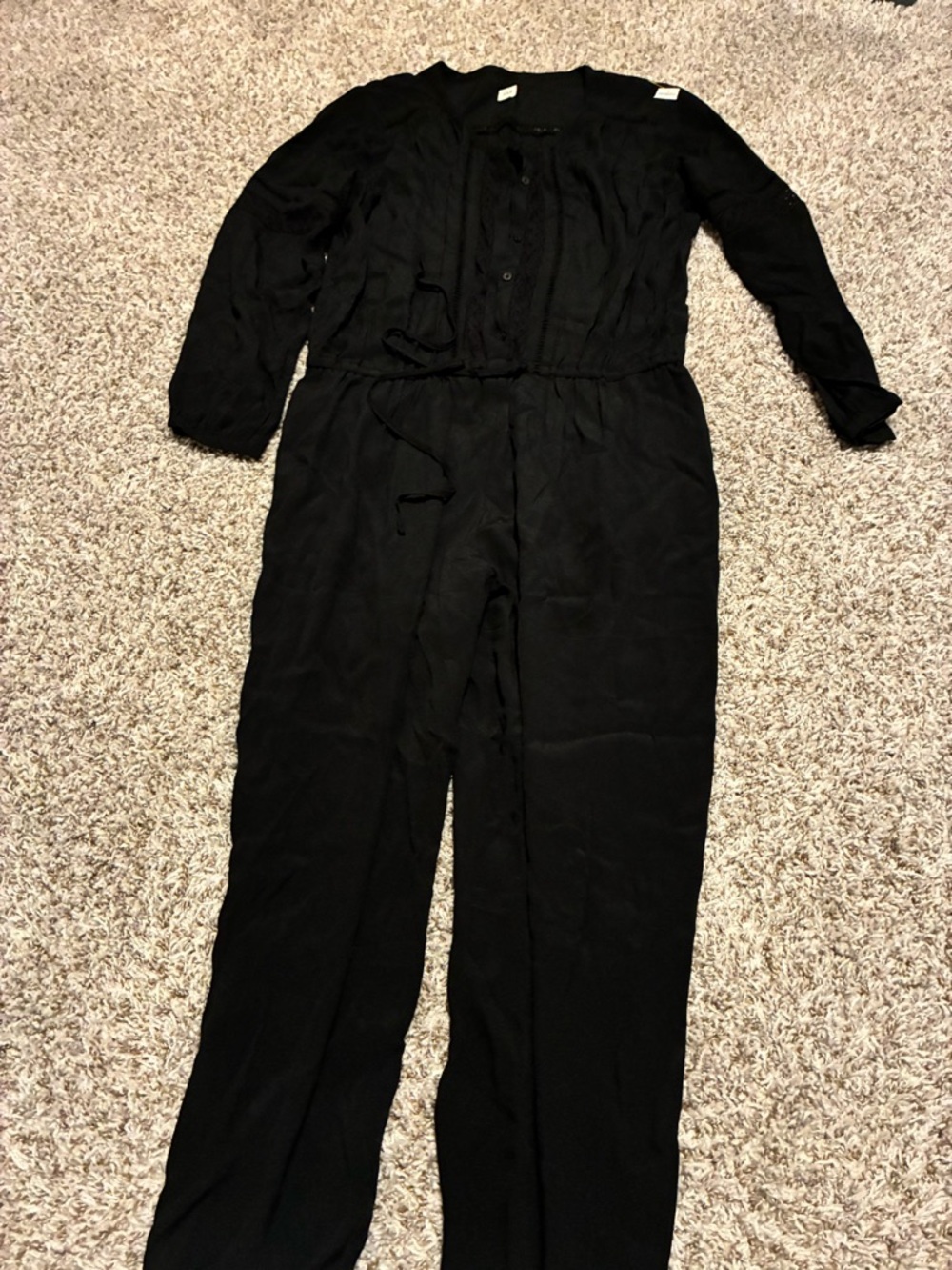GAP Black Long Sleeve Jumpsuit